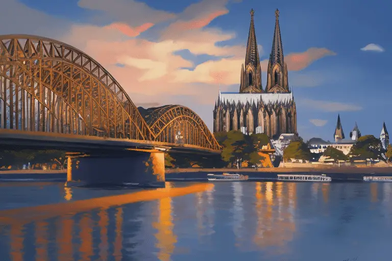cologne cathedral sunset